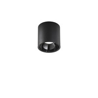 Downlight - FAN LED-MIG-R-NER Stropní LED svítidlo MIG kruhové černá 20 W 3000-4000 K pr. 11,5 x 11,5 cm - FANEUROPE