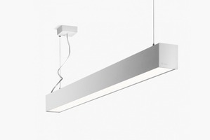 Podélná - HAL 11-501I-35GGE/830, S Závěsné svítidlo Lina80 LED-MODUL 65W 7990lm 3000K IP40 stříbrné - HALLA