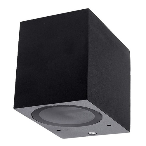 LED nástěnné svítidla - ZADNÍ SVÍTILNA HLINÍKOVÁ ČERNÁ BODY GU10 SOCKET - foto 1