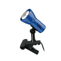 Stolní lampy s klipem - BRI 2794-010P Svítidlo se svorkou 11,5 cm 1x E14 40W modrá - BRILONER