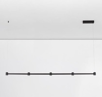 Podélná - NV 9002052 Závěsné svítidlo PUIZE LED 30W 230V 2755lm 3000K černé 156cm - NOVALUCE