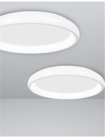 Kruhová - NV 8105605 D Stropní svítidlo ALBI bílý hliník a akryl LED 32W 230V 3000K IP20 stmívatelné - NOVA LUCE