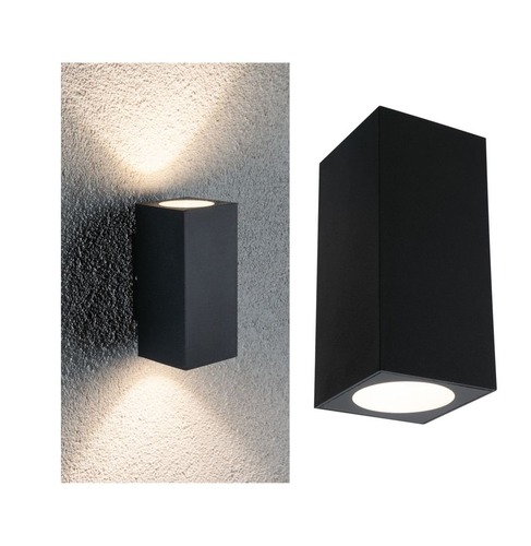 Nástěnná - P 94328 Venkovní nástěnné svítidlo Flame 2x2,8W IP44 3.000K antracit 230V - PAULMANN - foto 1