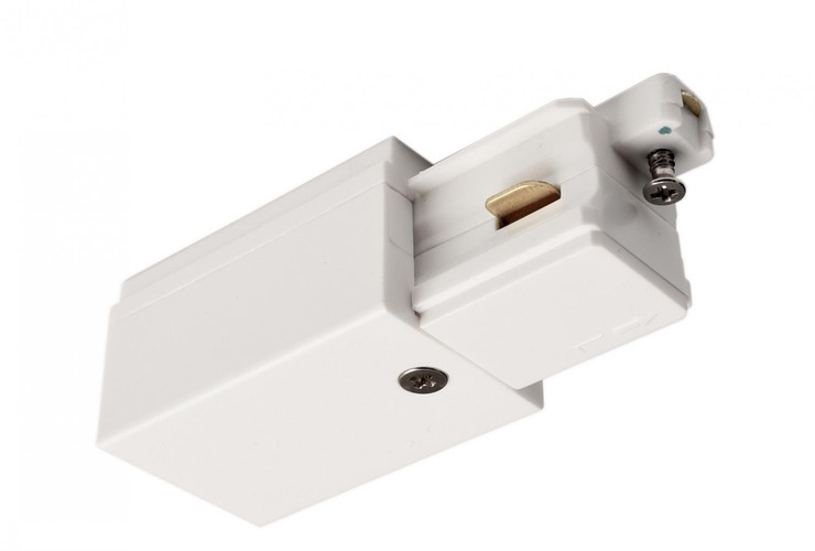 Lišty a příslušenství - IMPR 720006 Deko-Light 1-fázový kolejnicový systém, D One napájení, levé, 220-240V bílá RAL 9016 71 mm - LIGHT IMPRESSIONS - foto 1