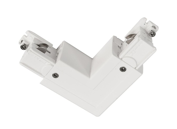 Lišty a příslušenství IVELA - IMPR 710036 Deko-Light kolejnicový systém 3-fázový 230V D Line 90°-spojka levé-pravé 230V bílá RAL 9016 100,7  - LIGHT IMPRESSIONS - foto 1