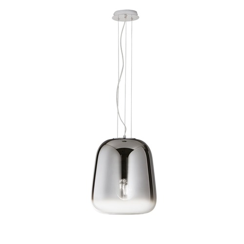 Kruhová - FAN I-SMOKE-S35 Závěsné svítidlo SMOKE chrom LED, 1xE27, 34 x 150 cm - FANEUROPE - foto 1