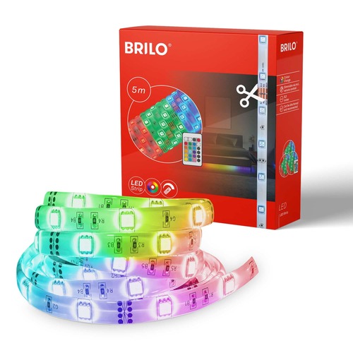 Dekorační - BRILO 2067-150 RGB LED pásek 500 cm bílé - BRILO - foto 1