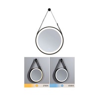 K zrcadlu - P 71092 LED zrcadlo s osvětlením Miro IP44 měnitelná bílá 230V 7,5W zrcadlo/černá mat - PAULMANN