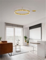 Kruhová - NV 9063603 Stropní svítidlo MOTIF LED stropní svítidlo mosazný hliník 3000K IP20 48W 220-240V stmívatelné - NOVA LUCE