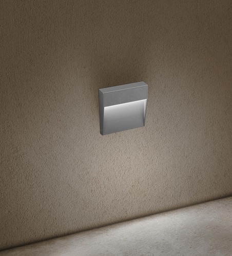 Nástěnná - CEN PEOGS-041040 SEGNAPASSO LED PASEO QUADRATO venkovní nástěnné svítidlo šedá 4W 4000K IP54 - CENTURY - foto 1
