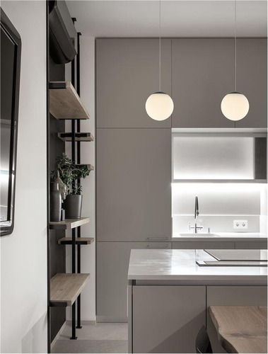Koule - NV 9061435 Závěsné svítidlo NUVOLE LED černý hliník a čiré sklo 3000K 8W - NOVA LUCE - foto 1