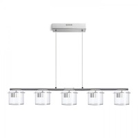 Vícečetná - RED R11678 ESTRA V závěsná bílá čiré sklo 230V LED 5x5W 3000K - RED - DESIGN RENDL