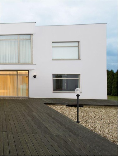 Sloupková - NV 9060196 Venkovní sloupkové svítidlo OMIKA tmavě šedý hliník a čiré sklo E27 1x12W 220-240V bez žárovky IP54 - NOVA LUCE - foto 1