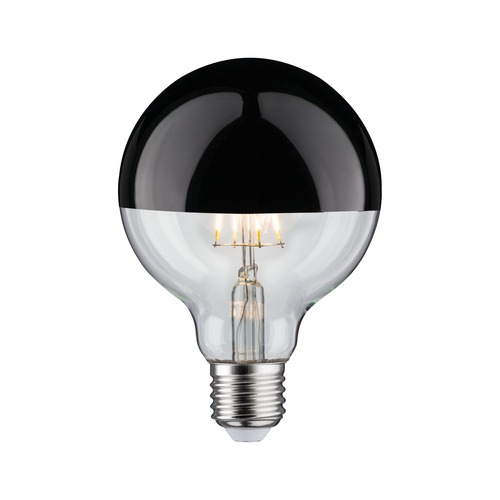 E27 - P 28677 LED Globe 6,5 W E27 zrcadlový svrchlík černý chrom teplá bílá stmívatelné - PAULMANN - foto 1