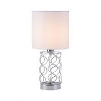 Stolní lampy dekorační - LD 14615-55 DEVA Stolní lampa, Deva, látkové stínidlo, ocel, zakřivené - LEUCHTEN DIREKT / JUST LIGHT