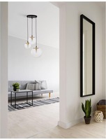 Vícečetná - NV 9416933 Závěsné svítidlo MIRALE čiré sklo a zlatý kov černý PVC kabel E27 3x12W 230V IP20 bez žárovky - NOVA LUCE