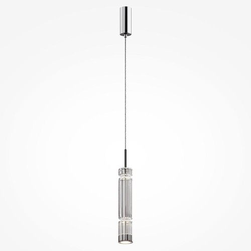 Válec - M MOD272PL-L12CH3K1 Závěsné svítidlo Ordo 3000K 12W teplá bílá chrom kov sklo - MAYTONI - foto 1