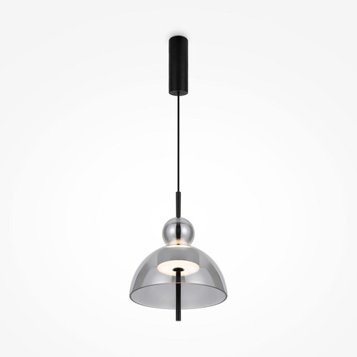 Dekorativní - M MOD185PL-L6B3K4 Závěsné svítidlo Bangkok 3000K 12W teplá bílá 1200lm černý kov sklo - MAYTONI - foto 1