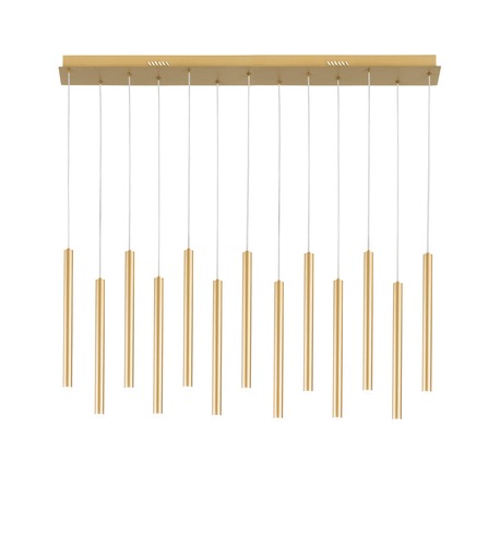 Dekorativní - FAN LED-PYPE-SQ13-ORO Závěsné svítidlo LED PYPE zlatá 65 W 6110 lm CCT 107,5 x 200 cm - FANEUROPE - foto 1