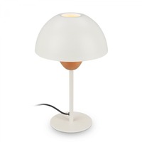 Stolní lampy dekorační - BRILO 7591011 Gryde na noční stolek - s vypínačem, E14 patice, max. 25W, kávová / světlešedá - BRILO