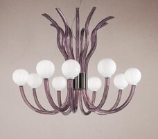 Dekorativní - SYLC 2800/9 OS CR VÝPRODEJ VZORKU - Závěsné svítidlo MODA 9x G9 40W kartáčovaný zlatý kov + čiré sklo - SYLCOM