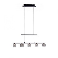Podélná - PN 2209-18 HYDRA LED závěsné svítidlo, černá, 5 ramenné, nastavitelná výška, nad jídelní stůl 3000K - PAUL NEUHAUS