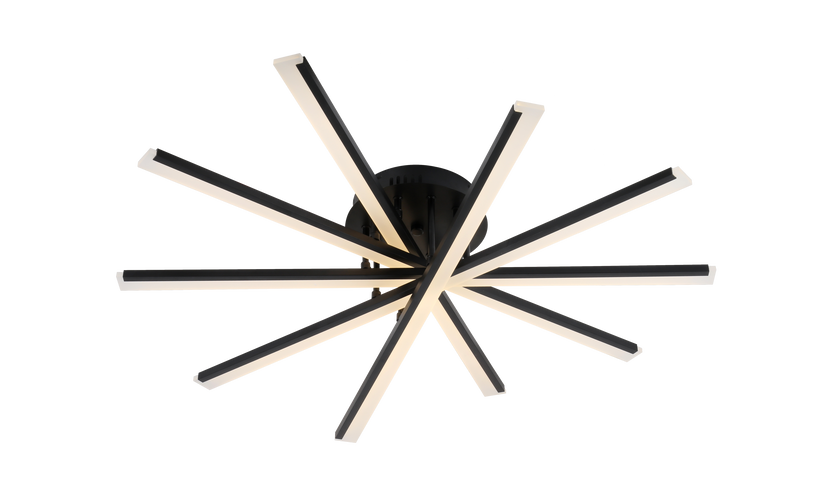 LED stropní svítidla - LED stropní lampa 50W černá - foto 1