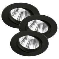 Kruhová - NOR 47580103 Vestavné svítidlo Fremont 2700K 3-Kit 3x5,5W LED černá - NORDLUX