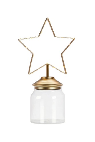 Interiérové dekorace - MAR 705224 Sweetie zlatá hvězda se skleněnou nádobou - Markslöjd - foto 1