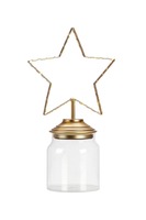 Interiérové dekorace - MAR 705224 Sweetie zlatá hvězda se skleněnou nádobou - Markslöjd