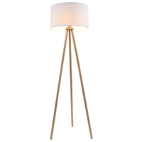Stojací lampy - BRILO 1379016 Textilní stojací svítidlo pr. 45,5 cm 1x E27 60W bílé (starý kód: BRILO 1379-016) - BRILO