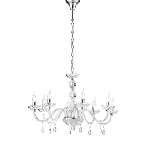 Dekorativní - FAN I-RIFLESSO/8 Závěsné svítidlo Riflesso chrom, 8xE14, 83 x 190 cm - FANEUROPE - foto 1