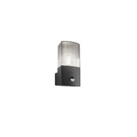 Nepřímé osvětlení - FAN I-DARK-AP1-S Nástěnné svítidlo Dark, hliník/antracit, 1 x E27, se senzorem, difuzor PC Fumé, IP54 - FANEUROPE