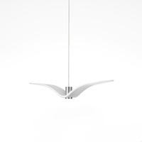 Dekorativní - BRO PC00962_001 Night Birds, závěsné svítidlo, 5W LED, opal / opaktní sklo, délka 78cm - BROKIS A