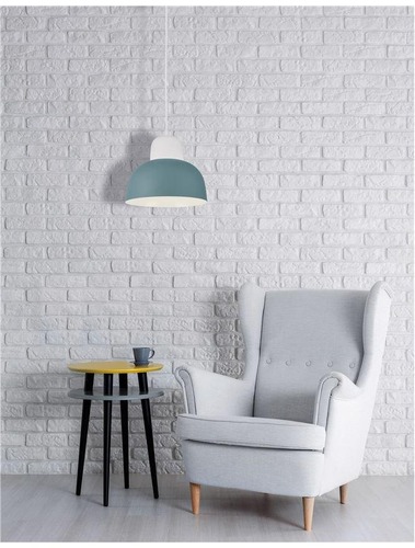 Polokoule - NV 9104262 Závěsné svítidlo VICTORIA modrý a bílý hliník bílý PVC kabel E27 1x12W bez žárovky - NOVA LUCE - foto 1