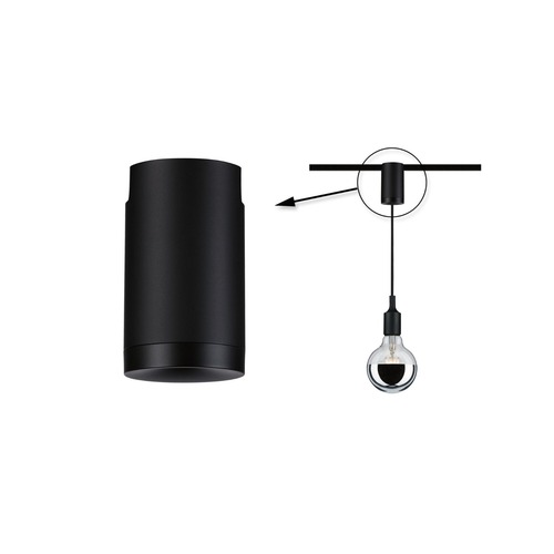 Svítidla - P 95553 URail univerzální adaptér pro závěs max. 100W 230V černá mat - PAULMANN - foto 1