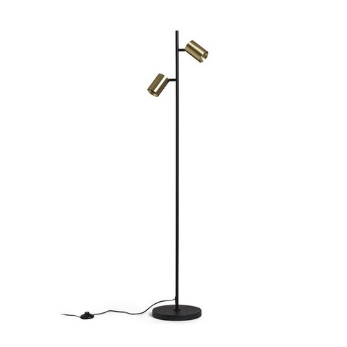 Stojací lampy - RED R14267 FLYNN II stojanová černá/česaná mosaz 230V GU10 2x9W - RED - DESIGN RENDL - foto 1