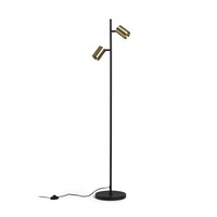 Stojací lampy - RED R14267 FLYNN II stojanová černá/česaná mosaz 230V GU10 2x9W - RED - DESIGN RENDL