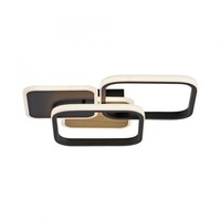 Hranatá - LD 14117-78 SEVENT LED stropní svítidlo hranaté černá s dekorem dřeva teplá bílá moderní 3000K - LEUCHTEN DIREKT / JUST LIGHT