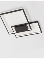 Hranatá - NV 9364033 Stropní svítidlo PORTO černá ocel hliník a akryl LED 30W 230V 3000K IP20 stmívatelné - NOVA LUCE