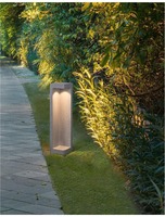 Sloupková - NV 9790021 Venkovní sloupkové svítidlo GRANTE šedý beton a hliník LED 5W 3000K 220-240V IP65 - NOVA LUCE