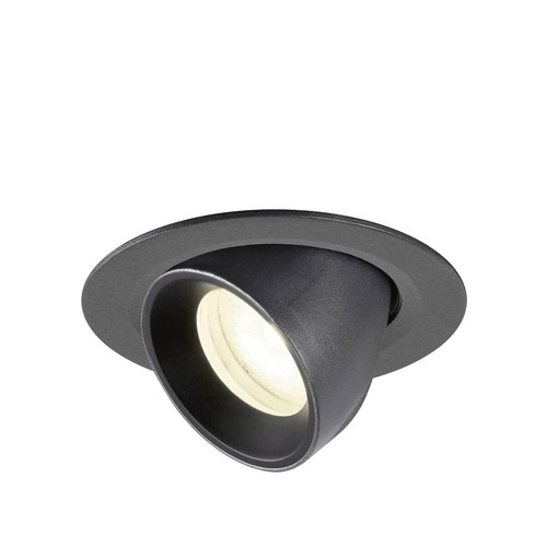 Kruhová - LA 1010068 NUMINOS® GIMBLE XS Stropní vestavné svítidlo, 4000 K, 55°, IP20, kulaté, černá - BIG WHITE (SLV) - foto 1