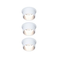 Koupelnová - P 93385 Vestavné svítidlo LED Gil 6W bílá mat kov kartáčovaný IP44 2.700K 3-krokové-stmívatelné - PAULMANN