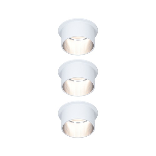 Koupelnová - P 93385 Vestavné svítidlo LED Gil 6W bílá mat kov kartáčovaný IP44 2.700K 3-krokové-stmívatelné - PAULMANN - foto 1