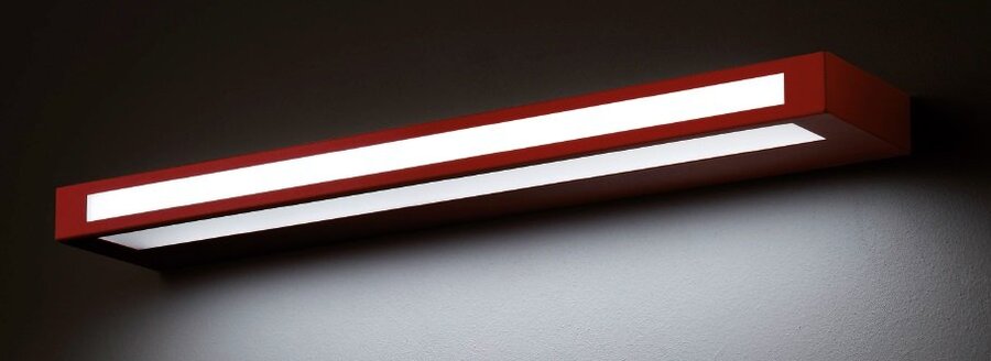 Koupelnová - WD 86-6741-30, 3005 Nástěnné svítidlo Rettangolo 6 LED 23W 230V 3000K 2580lm RAL 3005 IP44 - ECO-DESIGN - foto 1