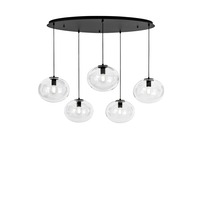 Dekorativní - FAN I-GALAXY-S5 Závěsné svítidlo Galaxy, černé, 5 x E27, 119,5 x 78,5 x 150 cm - FANEUROPE