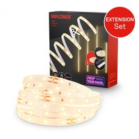 Pracovní osvětlení - BRI 8019147 Prodlužovací sada LED Strip On/Off pro nástěnný panel – 260 cm, teplá bílá, zkracovatelná, samolepící, bílé - BRILONER