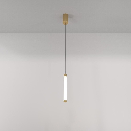 Subtilní - M P022PL-L10MG3K Závěsné svítidlo Ray 3000K 10W teplá bílá 1000lm zlatá hliník - MAYTONI - foto 1