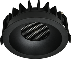 LED svítidla COB - LED COB Downlight 15W CCT ROUND ČERNÁ - BRIDGELUX