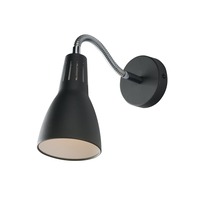 Bodová - FAN I-LOGIKO-AP NER Nástěnné svítidlo Logiko, černé, 1 x E14, 8,5 x 33,5 cm - FANEUROPE